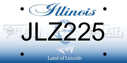 JLZ225 Illinois License Plate