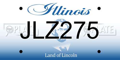 JLZ275 Illinois License Plate