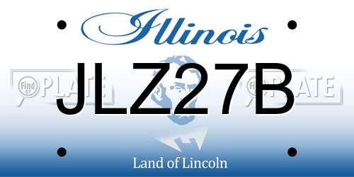JLZ27B Illinois License Plate