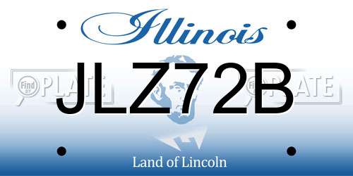JLZ72B Illinois License Plate