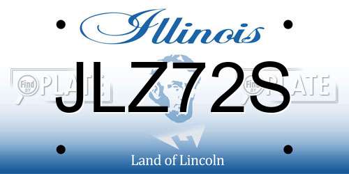 JLZ72S Illinois License Plate