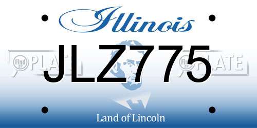 JLZ775 Illinois License Plate