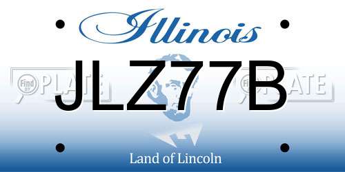 JLZ77B Illinois License Plate