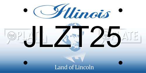 JLZT25 Illinois License Plate