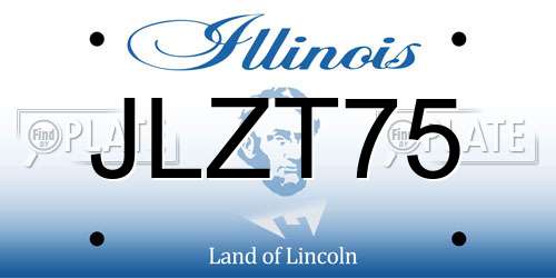 JLZT75 Illinois License Plate