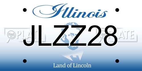 JLZZ28 Illinois License Plate