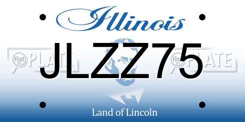 JLZZ75 Illinois License Plate