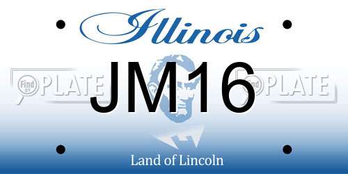 JM16 Illinois License Plate
