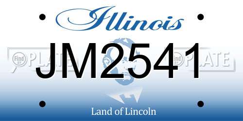 JM2541 Illinois License Plate