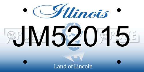 JM52015 Illinois License Plate