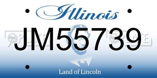 JM55739 Illinois License Plate