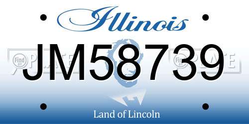 JM58739 Illinois License Plate