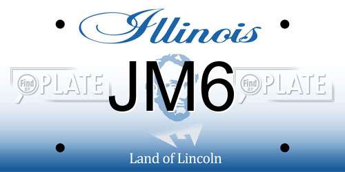JM6 Illinois License Plate