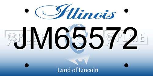 JM65572 Illinois License Plate