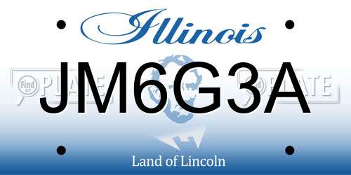JM6G3A Illinois License Plate