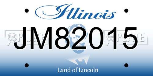 JM82015 Illinois License Plate