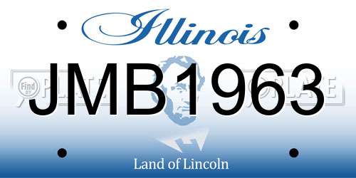 JMB1963 Illinois License Plate