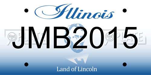 JMB2015 Illinois License Plate