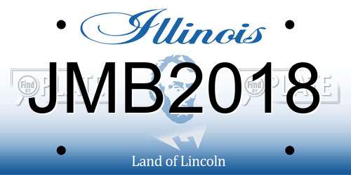 JMB2018 Illinois License Plate