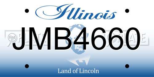 JMB4660 Illinois License Plate