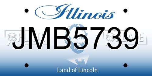 JMB5739 Illinois License Plate