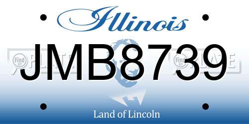 JMB8739 Illinois License Plate