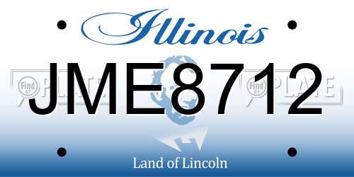 JME8712 Illinois License Plate