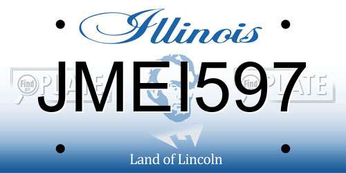 JMEI597 Illinois License Plate