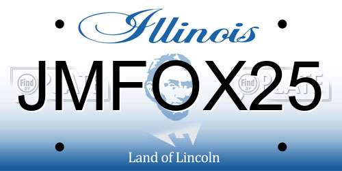 JMFOX25 Illinois License Plate