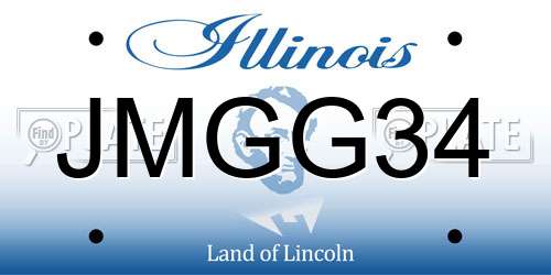 JMGG34 Illinois License Plate