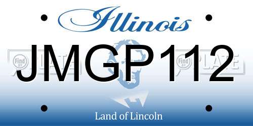 JMGP112 Illinois License Plate