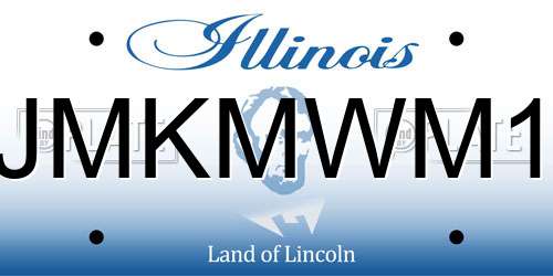 JMKMWM1 Illinois License Plate