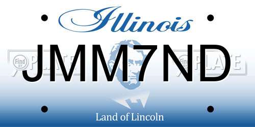JMM7ND Illinois License Plate