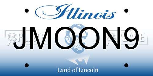 JMOON9 Illinois License Plate