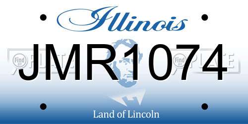 JMR1074 Illinois License Plate