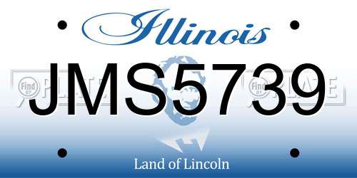 JMS5739 Illinois License Plate
