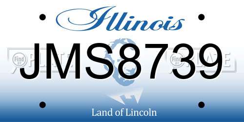 JMS8739 Illinois License Plate