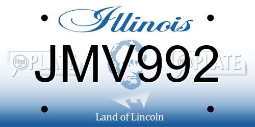 JMV992 Illinois License Plate