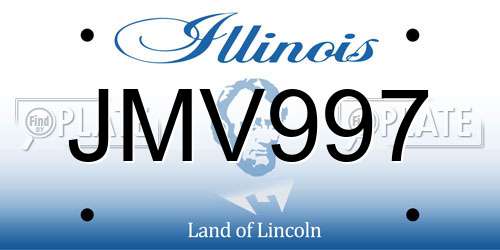 JMV997 Illinois License Plate