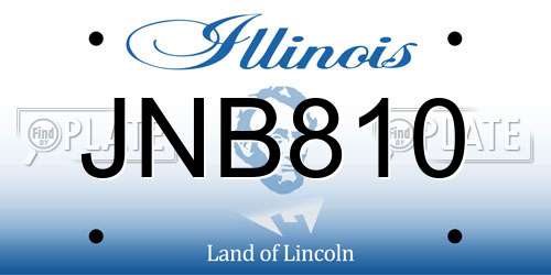 JNB810 Illinois License Plate