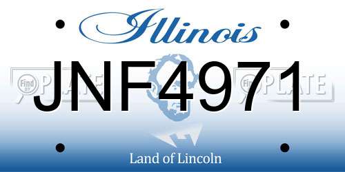JNF4971 Illinois License Plate