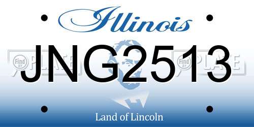 JNG2513 Illinois License Plate