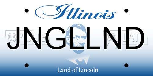JNGLLND Illinois License Plate
