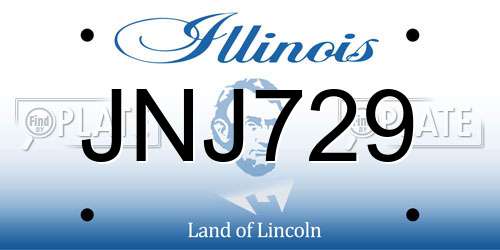 JNJ729 Illinois License Plate