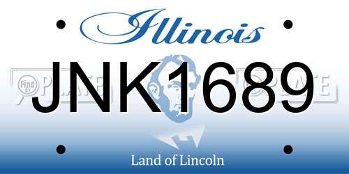 JNK1689 Illinois License Plate