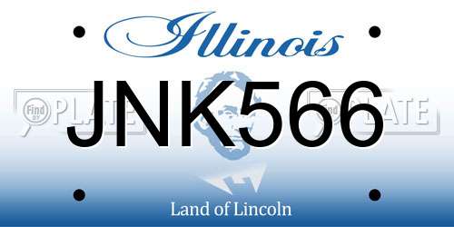 JNK566 Illinois License Plate