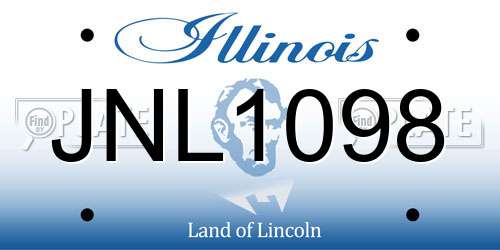 JNL1098 Illinois License Plate