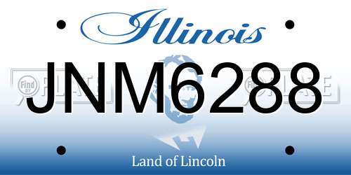 JNM6288 Illinois License Plate