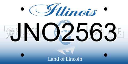 JNO2563 Illinois License Plate