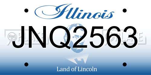 JNQ2563 Illinois License Plate